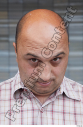 Head Man White Casual Overweight Bald Street photo references